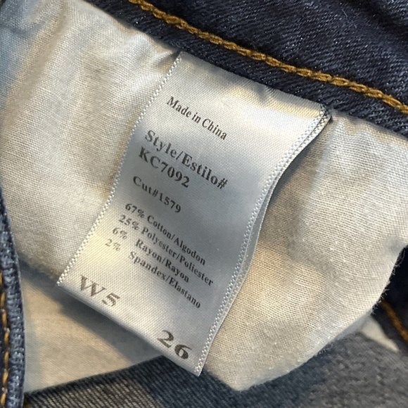 Women's Kancan Mid Rise Super Skinny Jeans SZ 26 x 28 Blue Stretch KC7092 - Picture 9 of 12